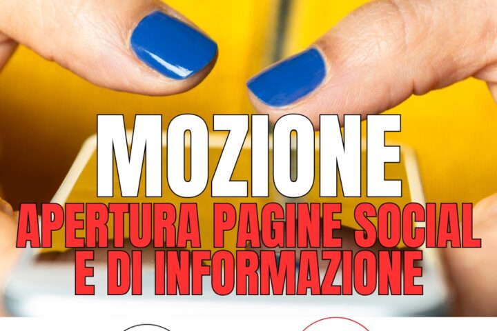 mozione pagine social