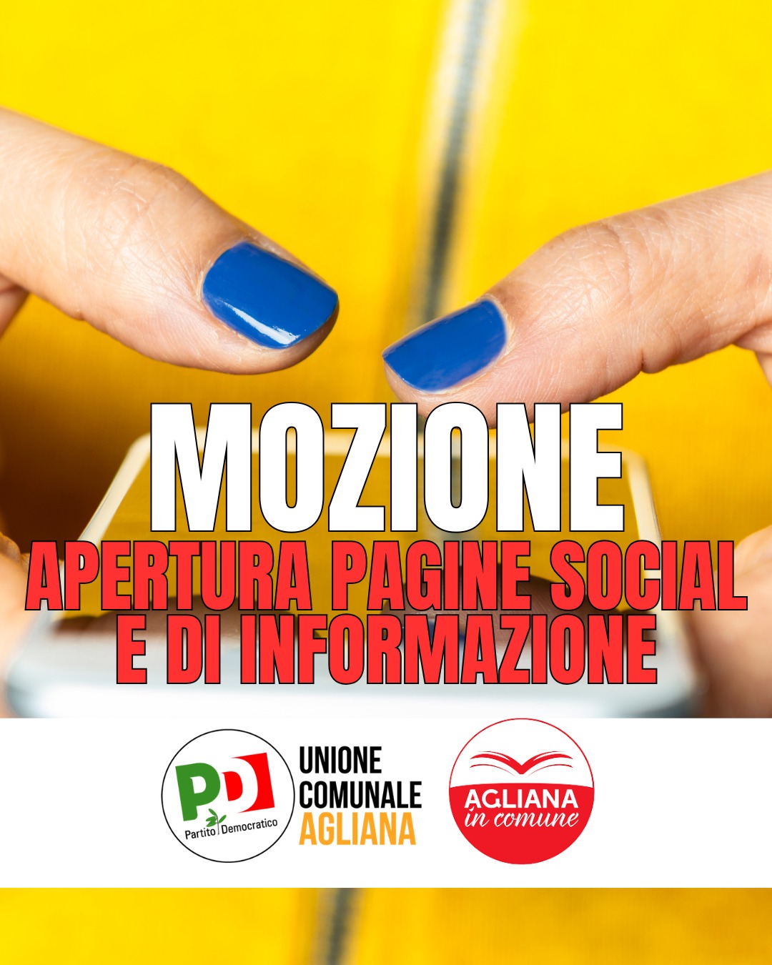 mozione pagine social